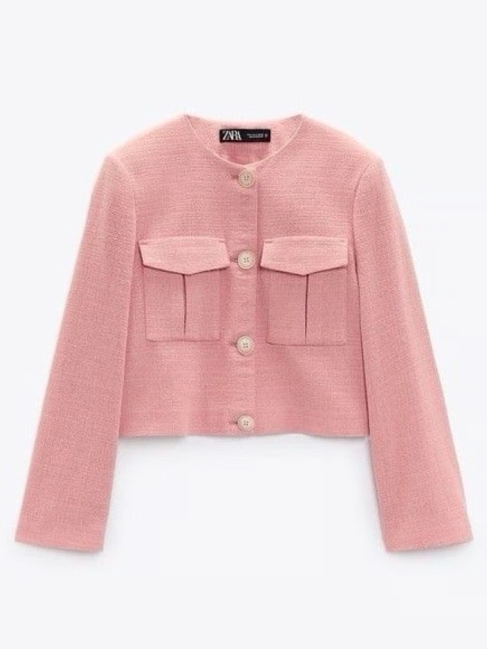 Zara Cropped Textured Jacket NWOT